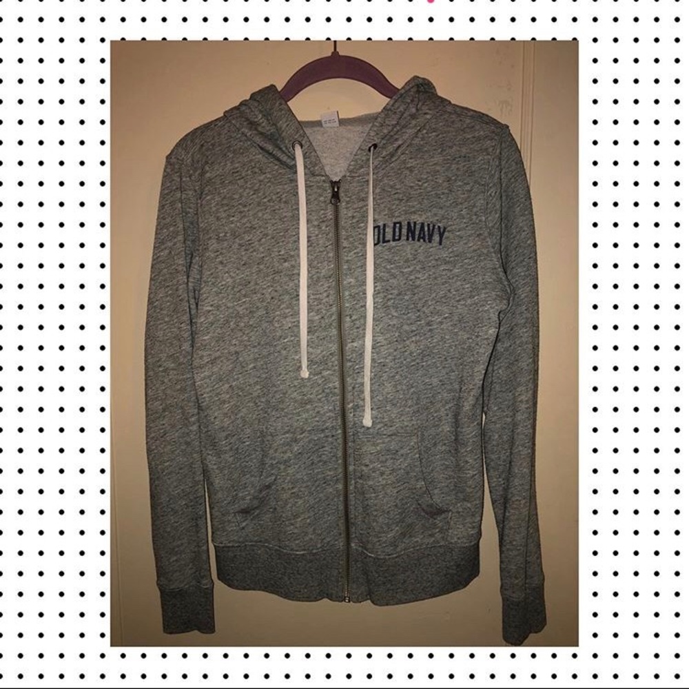 Grey old navy zip up